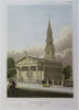 Lot x 2 New York City Views St. Paul's Manhattan Sailing Ships 1840's prints