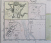 Egypt Sinai Peninsula Sudan Cairo Petra Pyramids of Giza 1865 Black detailed map