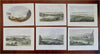 Western US Rivers Landscape Views Missouri Columbia Peluse 1860 Lot x 6 prints