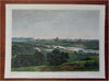 Munich Bavaria Germany Landscape City View c. 1850's miniature hand color print