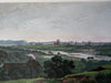 Munich Bavaria Germany Landscape City View c. 1850's miniature hand color print