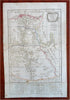 Egypt Ancient & Modern Alexandria Cairo Thebes Nile River 1815 Delamarche map