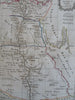 Egypt Ancient & Modern Alexandria Cairo Thebes Nile River 1815 Delamarche map
