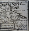 North Africa Barbary Coast Bildulgerid Morocco Algeria Tripoli Fez c. 1700 map