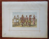 Senegalese & Zulu People Ethnic View & Costume Print 1882 marriage & war fashion
