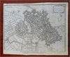 Lille Flanders France Fortifications Moat Churches c. 1745 Basire city plan