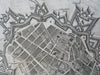 Lille Flanders France Fortifications Moat Churches c. 1745 Basire city plan