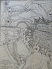 Tournay Hainaut Belgium Siege Plan c. 1745 Basire engraved city plan troops