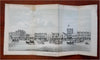 Broadway New York City 1862 Civil War era street scene print store fronts carts