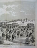 Central Park NYC Ice Skating Pond 1861 Civil War era winter landscape view