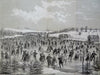 Central Park NYC Ice Skating Pond 1861 Civil War era winter landscape view