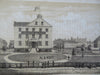 Central Park North End American Museum New York City c. 1850 historical print