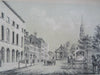 Park Theatre & Park Row New York City Street Scene 1855 historical print