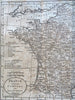 Revolutionary France Paris Marseilles Orleans Bordeaux 1796 Amos Doolittle map