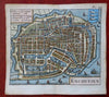 Enkhuizen Netherlands West-Frisia 1685 Guicciardini miniature city plan map