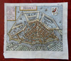 Hoorn North Holland Netherlands City Plan Coat of Arms 1685 engraved map