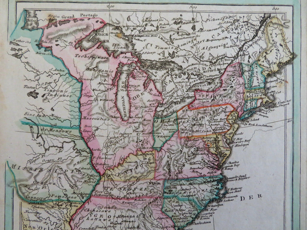 Western Territories Florida United States 1818 Walch rare territorial map