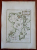 Pula Croatia Istria Coastal Survey Navigation c, 1750's Bellin engraved map