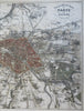 Paris & Environs Versailles Montmartre Charenton c. 1850 detailed city plan