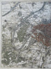 Paris & Environs Versailles Montmartre Charenton c. 1850 detailed city plan