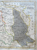 Poland Partition Prussia Austria Russia Lithuania 1807 Barlow old hand color map