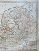 Netherlands Holland Seven United Provinces 1807 Barlow uncommon hand color map
