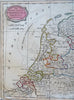 Netherlands Holland Seven United Provinces 1807 Barlow uncommon hand color map