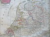 Netherlands Holland Seven United Provinces 1807 Barlow uncommon hand color map