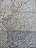 Russian Empire Muscovy Ukraine Crimea Poland Finland 1806 Barlow hand color map