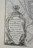 Brussels Brabant Belgium Bruxelles 1745 Basire large fine engraved city plan map