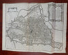 Ghent Flanders Brussels Siege Plan c. 1745 Basire engraved large city plan view
