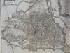 Ghent Flanders Brussels Siege Plan c. 1745 Basire engraved large city plan view