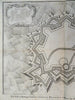 Ath Brabant Belgium Fortifications c. 1745 Basire engraved city plan map