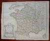 Revolutionary France National Assembly 1790-2 Vaugondy 1793 Delamarche large map