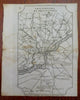 Philadelphia Pennsylvania Frankford Camden Hamilton c. 1823 Melish engraved map