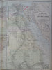 South Africa Egypt & Nile NW Africa coast 1895 Large hand color Bradley map