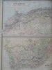 South Africa Egypt & Nile NW Africa coast 1895 Large hand color Bradley map
