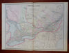 Canada Great Lakes Ontario Quebec Montreal Ottawa Toronto 1895 Bradley large map