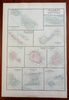 Islands of the World Malta Fiji Tahiti Bermuda Trinidad 1895 scarce Bradley map