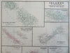 Islands of the World Malta Fiji Tahiti Bermuda Trinidad 1895 scarce Bradley map