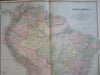 South America continent 1895 Bradley two sheet map