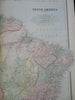 South America continent 1895 Bradley two sheet map