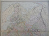 Russian Empire in Europe Finland Poland Ukraine Baltic States 1895 large hc map