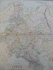 Russian Empire in Europe Finland Poland Ukraine Baltic States 1895 large hc map