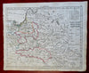 Poland-Lithuania Warsaw Krakow Vilnius East Prussia 1806 Desray scarce Glot map