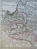 Poland-Lithuania Warsaw Krakow Vilnius East Prussia 1806 Desray scarce Glot map