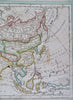 Asia Qing China Tibet Mughal India Japan Korea Russia Arabia Iran 1818 Walch map