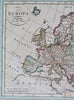 Europe Congress of Vienna German Confederation Poland Hungary 1818 Walch map