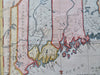 District of Maine Pre-Statehood 1802 Gridley map Thompson #9 w/ no York County