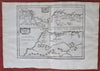 North Africa Morocco Atlas Mountains Tunis 1678 Waesburg engraved map